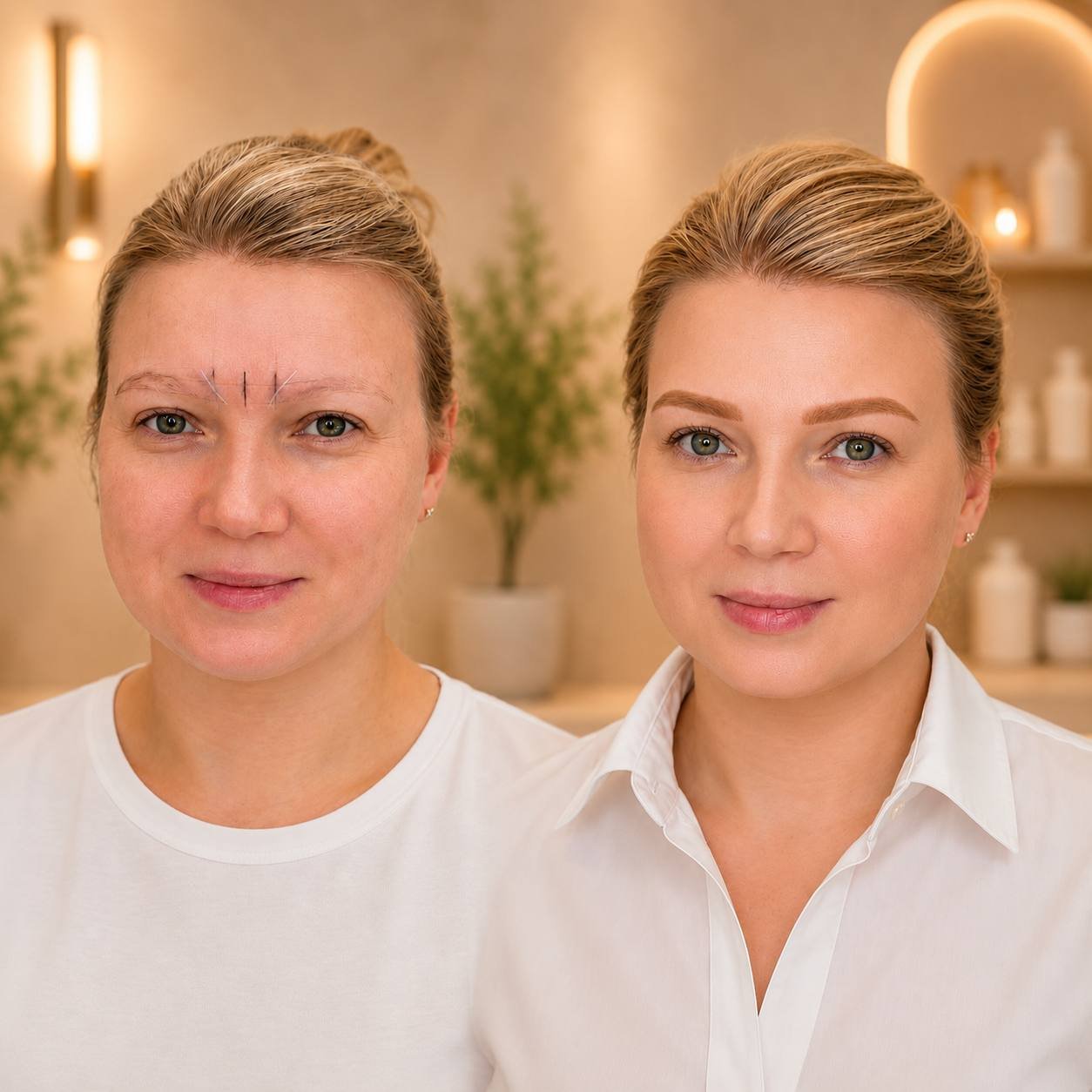 A soft powder effect that creates beautifully balanced brows with a smooth, airy finish. This technique gives the face more structure and symmetry while keeping the overall look elegant, feminine, and natural.